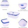 FUSMYE 5 Pack Translucent Collapsible Silicone Food Storage Containers with