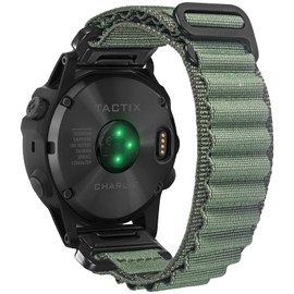 Compatible With Garmin, Rugged Woven Nylon Sport Band with G-hook Watch Band For fēnix/Forerunner/Vivoactive/Approach/MARQ/quatix/D2 Series Tough Replacement Band For Men