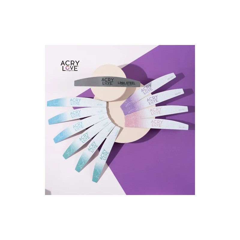 Acry Love, Lima De Acero Para Uñas. Set Steel, 10