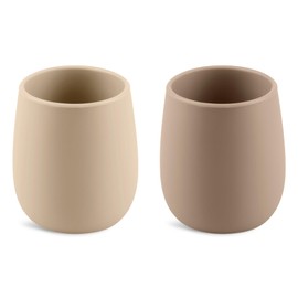 Mintlyfe Silicone Tiny Open Cups, Training Cups for Baby Led Weaning (Sand/Natural)