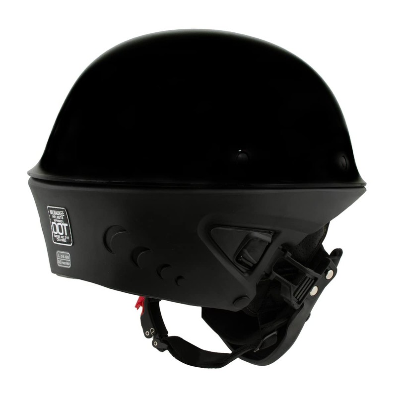 Milwaukee Helmets MPH9831DOT 'Rascal' 3/4 Open Face Gloss Black 2