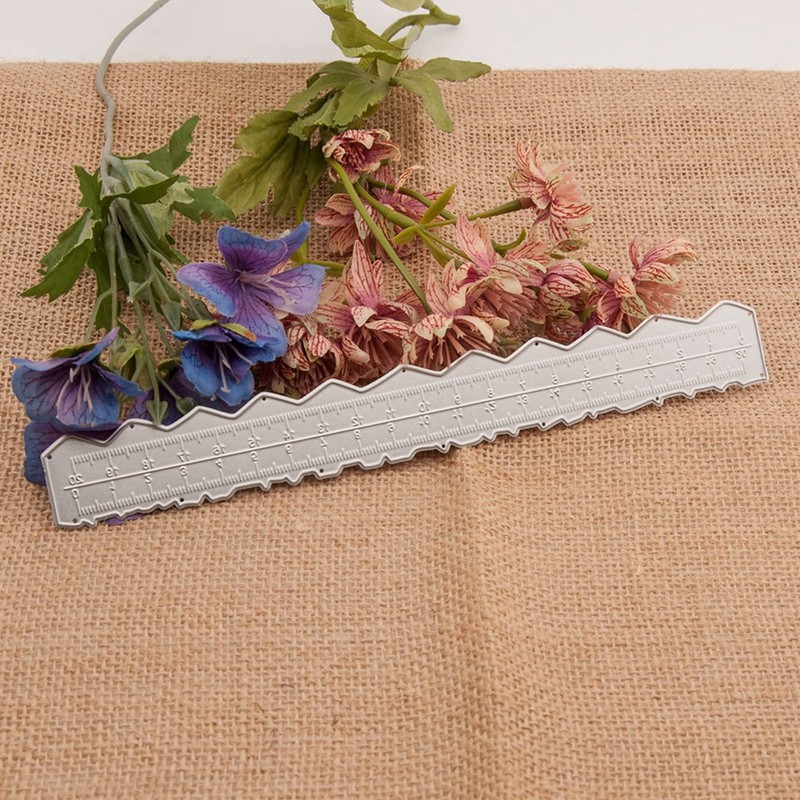 Irregular Edges Ruler, Carbon Steel Paper Tearing Ruler, Embossing Lightweight
