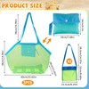 Pack of 4 Beach Toy Bag, Large, Foldable Reusable Mesh