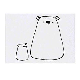 Azeeda 'Eisbär und Jungtier' Temporäres Tattoo - Hautfreundlicher & Ungiftiger Abziehbild · Wasserfest (TO00027713)