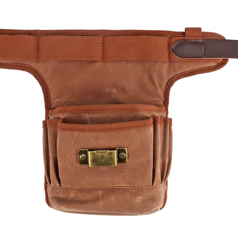 TOURBON Wax Canvas Carpenters Tool Bag Work Apron Belt with