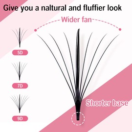 Arison Lashes Premade Lashes Fans False Eyelash Russian Extension Volume Fluff Natural Cat Eye Lashes 7D D Curl 0.07 Thickness 8-15mm Mix Lash Tray