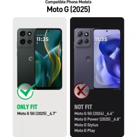 For Moto G 5G 2025 Case Poetic Built-in-Scree - Light Blue