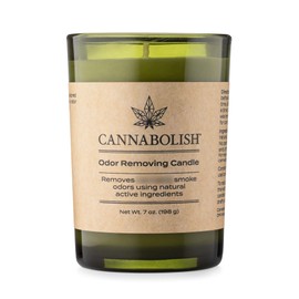 Cannabolish Smoke Odor Eliminating Candle, 7 oz, Natural Ingredients, Wintergreen scent