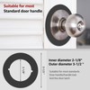 2Pcs Door Knob Plates Round Version, Stainless Steel Door Reinforcement