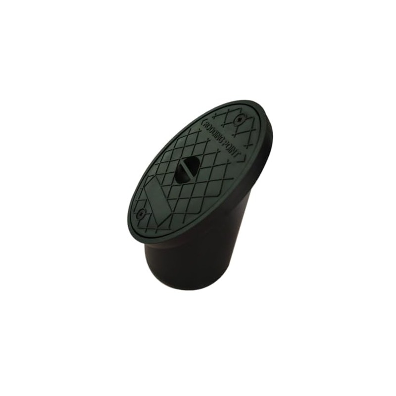 SHMOX Underground Drainage Oval Rodding Point - Plastic 110mm Black