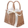 iplusmile 1Pc Woven Flower Basket Rattan Decorative Storage Container with