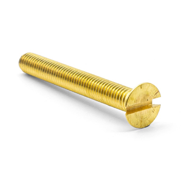 Hippo Hardware M4 (4mm X 6mm) Solid Brass Slotted Countersunk