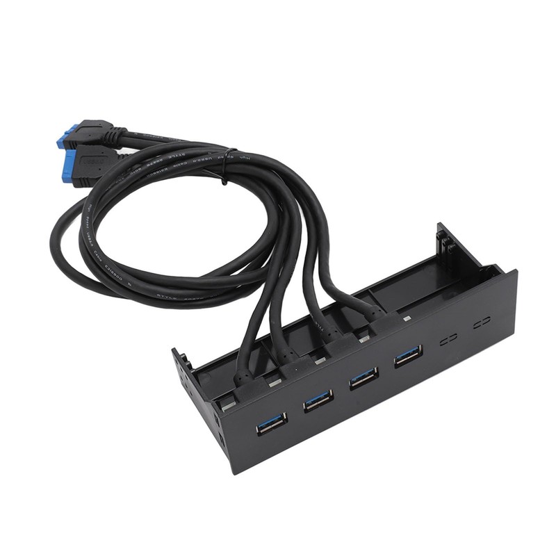 4 Ports USB 3.0 Faceplate, 5.25 Inch 5Gbps Stable Optical