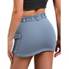 Buauty Women Denim Cargo Skirt Y2K, Mini Low Waist Jean
