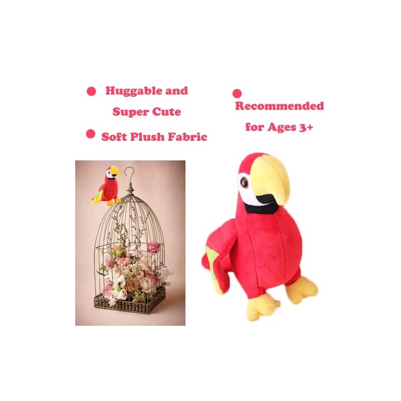 CHELEI2019 9.8" Parrot Plush Stuffed Animal Bird Soft Cute Realistic