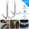 1pc Grappling Hook 3 Claw Climbing Hook Stainless Steel Grapnel
