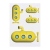 4 x 'Yellow Submarine' Temporary Tattoos - Water Resistant, Skin-Safe,
