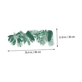 SHINEOFI Large Removable Green Leaf Wall Decal Tropical Leaf Sticker for Home Decor PVC Wallpaper for Living Room and Bedroom