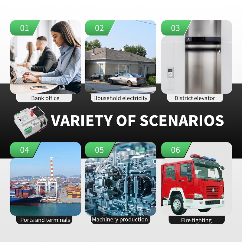 Mini ATS Automatic Transfer Switch 100A AC 220V, 2POLE 100