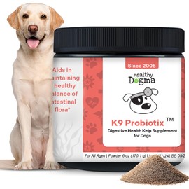 Healthy Dogma - K9 Probiotics for Dogs - Powder Probiotic for Dogs Gut Health for Maintaining a Balanced Intestinal Flora (6 Oz)