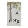 Narumikk 09-010 Double Swing Cat Noren, Size: 33.5 x 59.1
