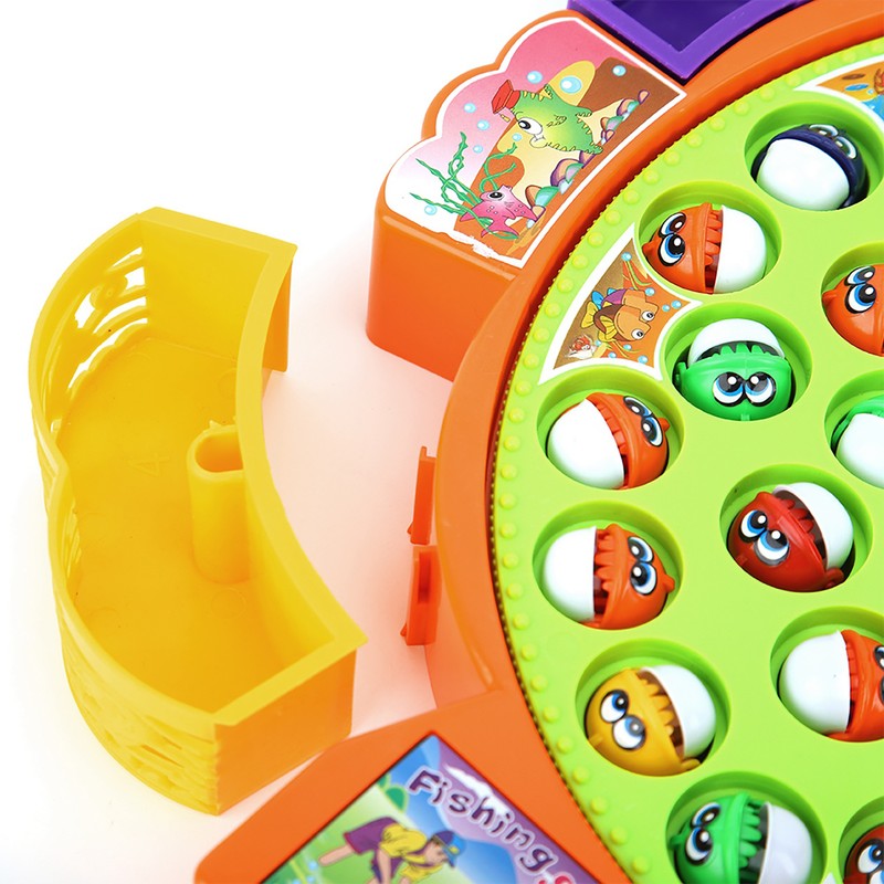 Fishing Game Toy Set with Rotating Board fishing plate Parent