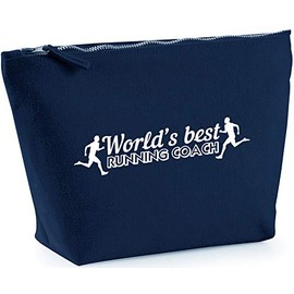 Hippowarehouse World's best running coach printed make up cosmetic wash bag 18x19x9cm