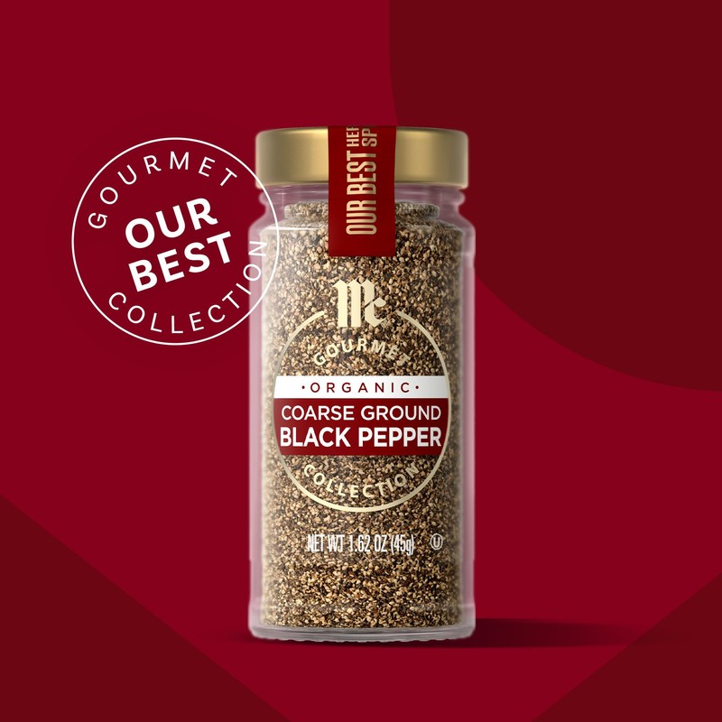 McCormick Gourmet Organic Coarse Ground Black Pepper, 1.62 oz (Pack