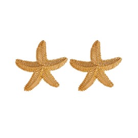 Gold Starfish Stud Earrings for Women Trendy Earrings Chunky Statement Boho Ocean Earrings Fashion Jewelry Gifts