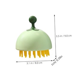 Mikinona Scalp Massager Brush Dual-use Scalp Scrubber Hair Cleaning Shampoo Brush Random Color