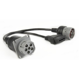 WISDOMHOOD J1708 6pin Male to 6pin Female to OBD2 Splitter Cable for Freightliner Truck