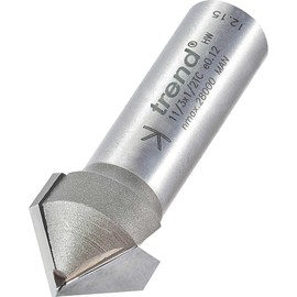 Trend Professional Chamfer Cutter, 45-Degree, 19.1mm Diameter, 1/2 Inch Shank, 19.4mm Cut Diameter & 9.2mm Cut Length, Tungsten Carbide Tipped, 11/3X1/2TC
