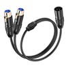 SinLoon 3 Pin XLR Splitter Cable XLR 1 Male to