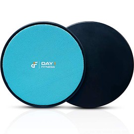 Core Sliders by Day 1 Fitness, Set of 2 - 2 COLOR OPTIONS - Dual Sided for Carpet and Hard Floors - Premium, Multipurpose Gliding Discs to Strengthen 