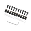 Motoforti 10pcs M5 Motorcycle Fairing Windscreen Screw Bolt Titanium Tone