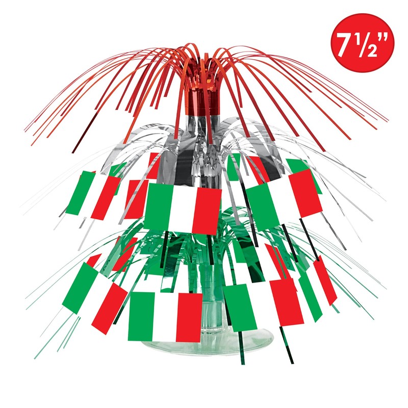 Italian Flag Mini Cascade Centerpiece Party Accessory (1 count) (1/Pkg)