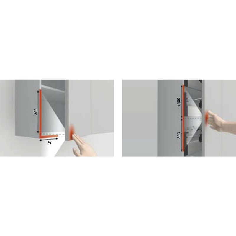 Blum 4683908 Tip On Fitting Short for Doors for Drilling