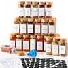DWTS DANWEITESI 36 Pcs Glass Spice Jars - 4oz With