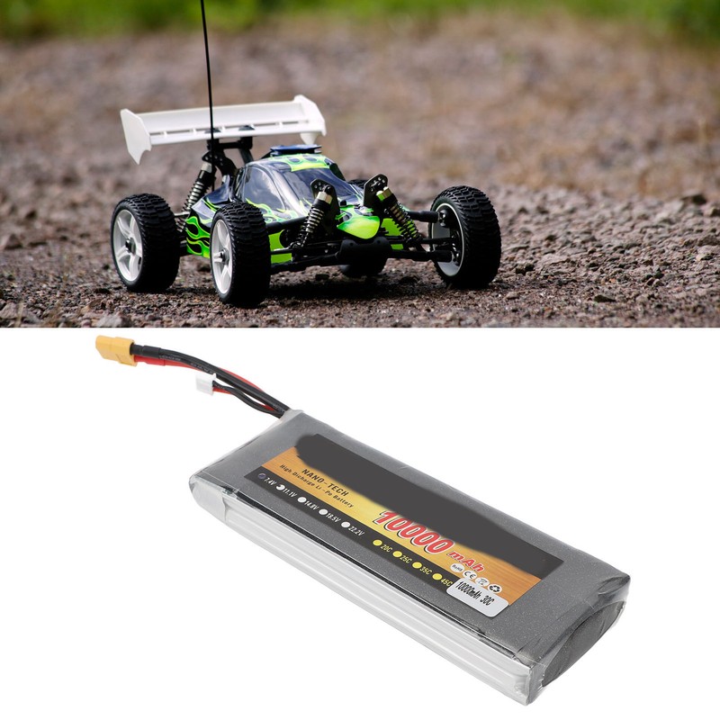 7.4V 10000mAh Lithium Battery 30C XT60 Plug RC 2S LiPo