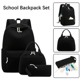 Bluboon Teens Backpack Set Girls School Backpack Lunch Box Pencil Bags Student Bookbags 3 in 1