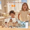 SIMBAILAI 5 Zoll Babyphone mit Kamera und APP,2K/3MP HD WLAN