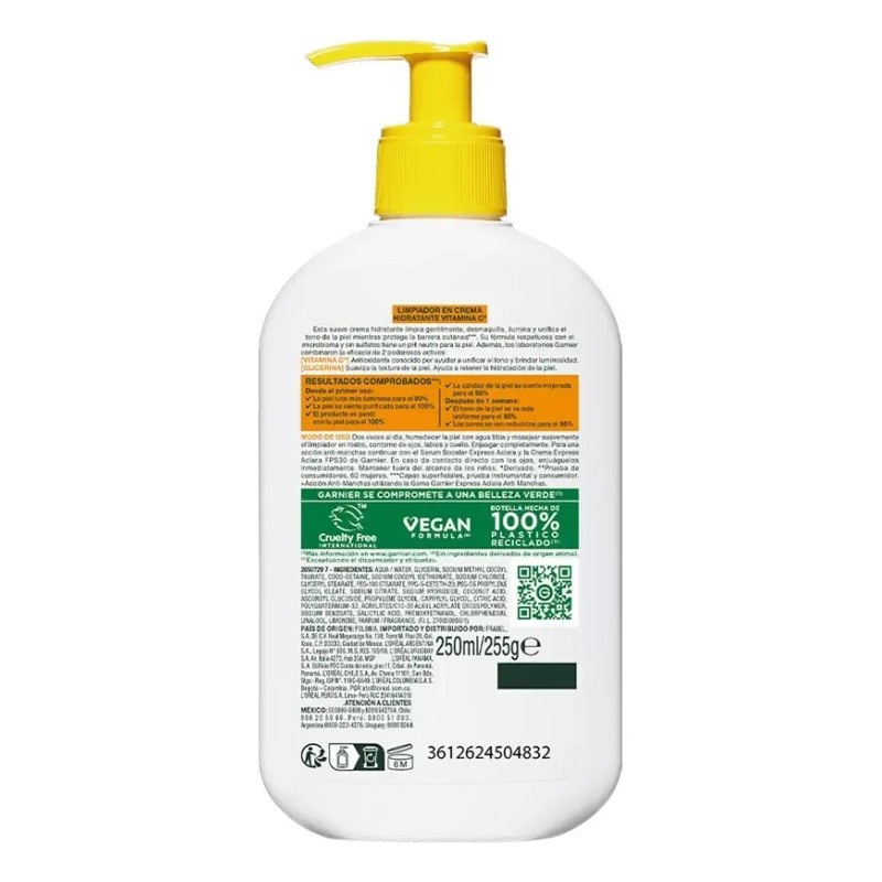 Gel Limpiador Hidratante Garnier Vit C Express Aclara