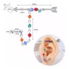 PMX Piercing Industrial Flecha Con Cadena, Arete Transversal 1pz