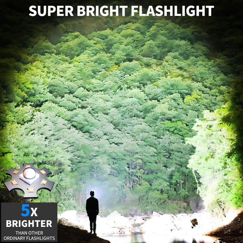taoquwe Rechargeable LED Flashlights High Lumens, 99,000 Lumen Super Bright
