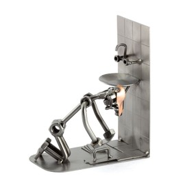 Steelman24 I Nuts and bolts sculpture Tiler With Personal Engraving I Handmade ornaments I I Metal figurine