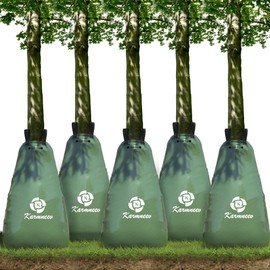 Karmneev Tree Watering Bag - 5 Pack - 20 Gallon Slow Release Tree Watering System with Heavy Duty, Rip-Resistant PVC Fabric - Self Watering Tree Bags for Deep Root Growth and Time-Saving Gardening