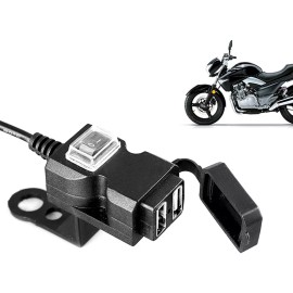 PopBabies Cargador Moto Doble Usb 2.1a Celular Gps Adaptable Universal