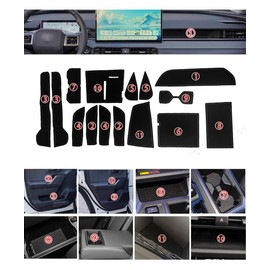 for 2026 Toyota RAV4 Accessories Cup Holder Inserts Non Slip Anti Dust Mats for RAV-4 LE SE XLE Woodland XSE Limited PHEV Woodland GR Sport Center Console Liner Door Pocket Slot 15pcs(Black)