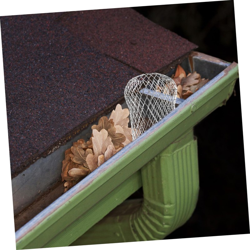 Tofficu 8 Pcs Gutter Downspout Strainer Covers Durable Aluminum Mesh