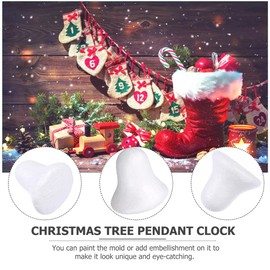 Pack of 20 Christmas Craft Foam Bell, Polystyrene Jingle Bell, White Foam Bell, Christmas Foam Ball Ornaments for Christmas, Wedding, Home Textiles, DIY